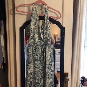 Teal snake skin romper